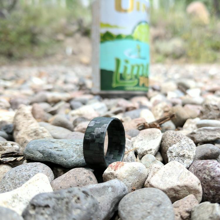 Glow in the Dark Ultra Lightweight Carbon Fiber Men's Wedding Band