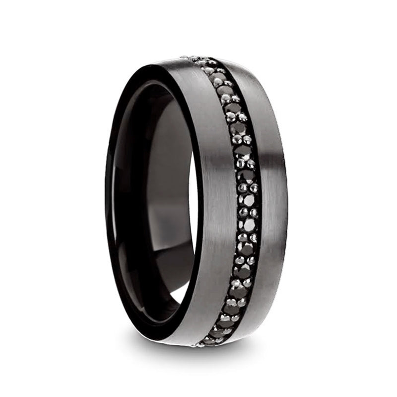 Gunmetal Sapphire Tungsten Ring Vansweden Jewelers