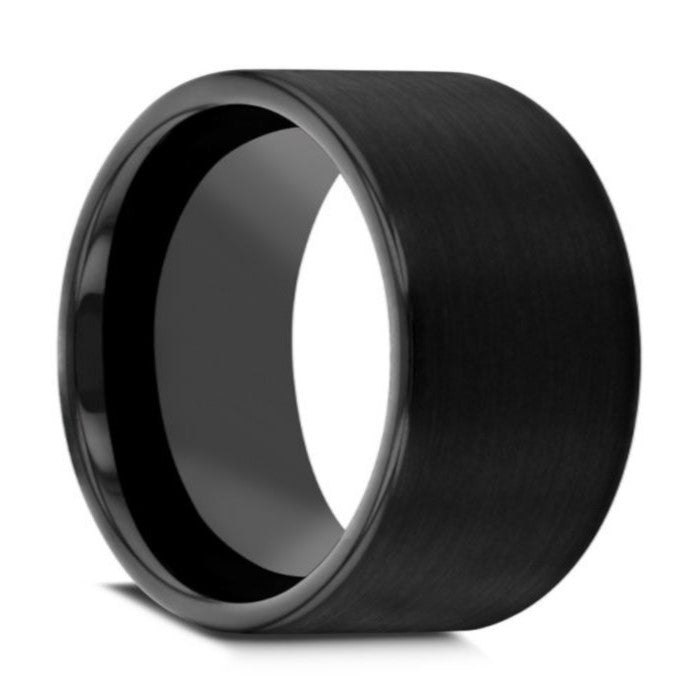 Matte Black Tungsten Wedding Band