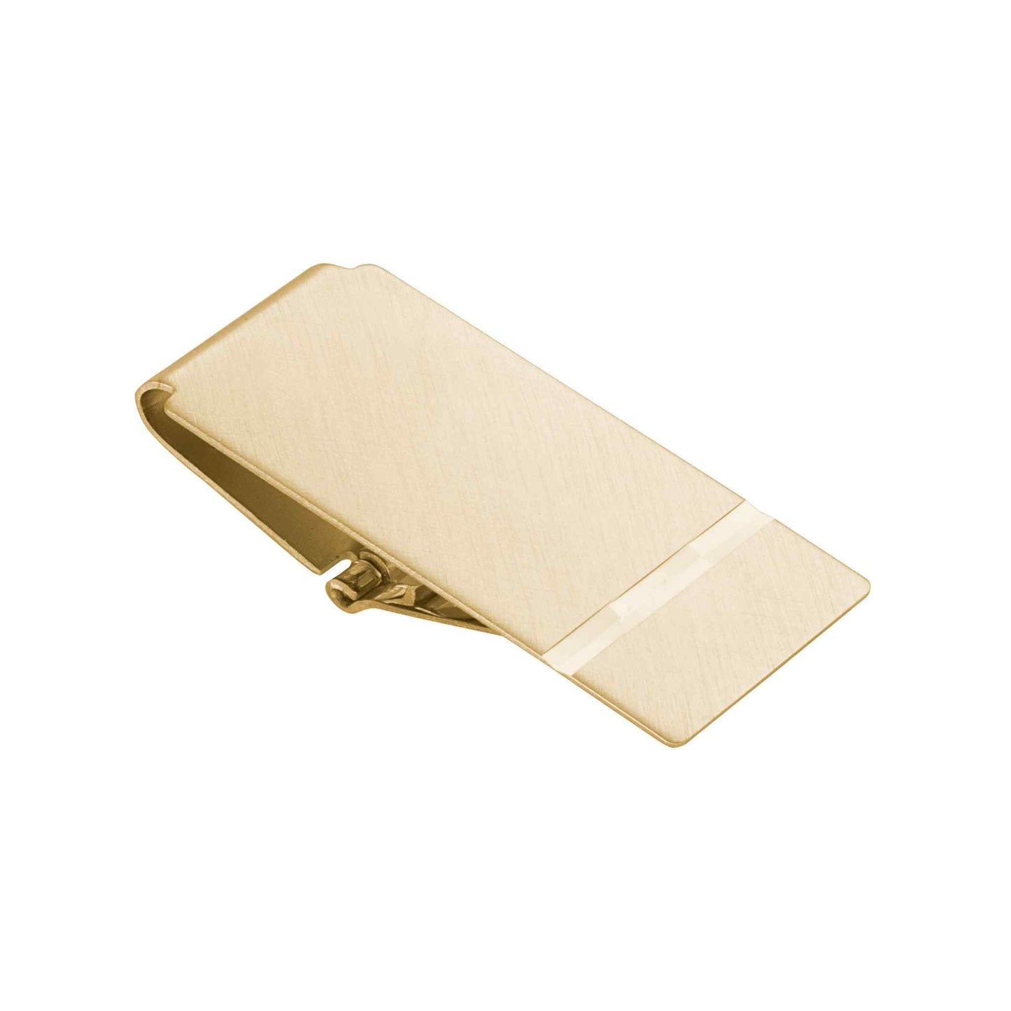A hinged money clip displayed on a neutral white background.