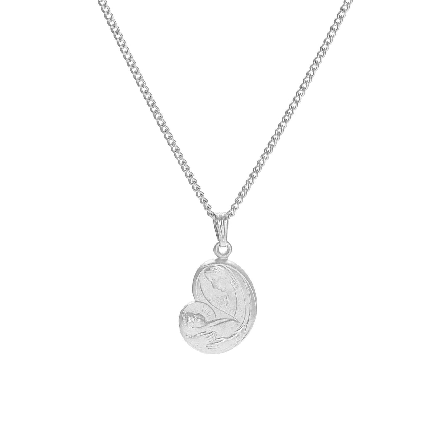 A mother and child medal displayed on a neutral white background.