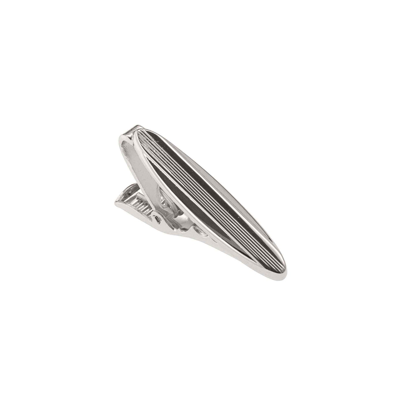 A oblong tie bar displayed on a neutral white background.