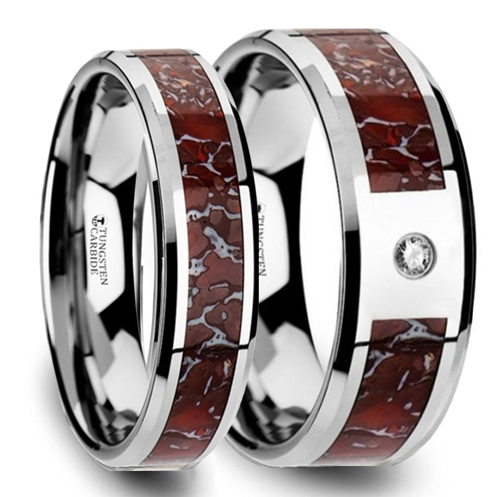 Couple's Matching Tungsten Ring Set