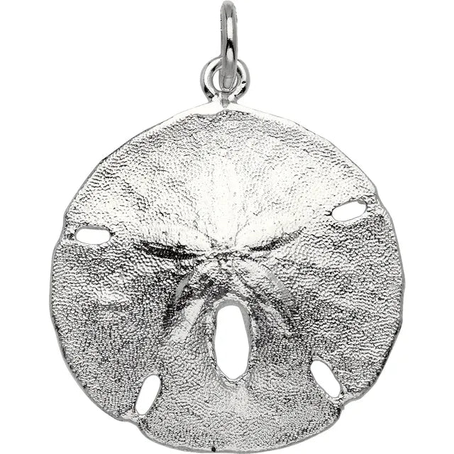 Sand Dollar Seashell Sterling Silver Necklace