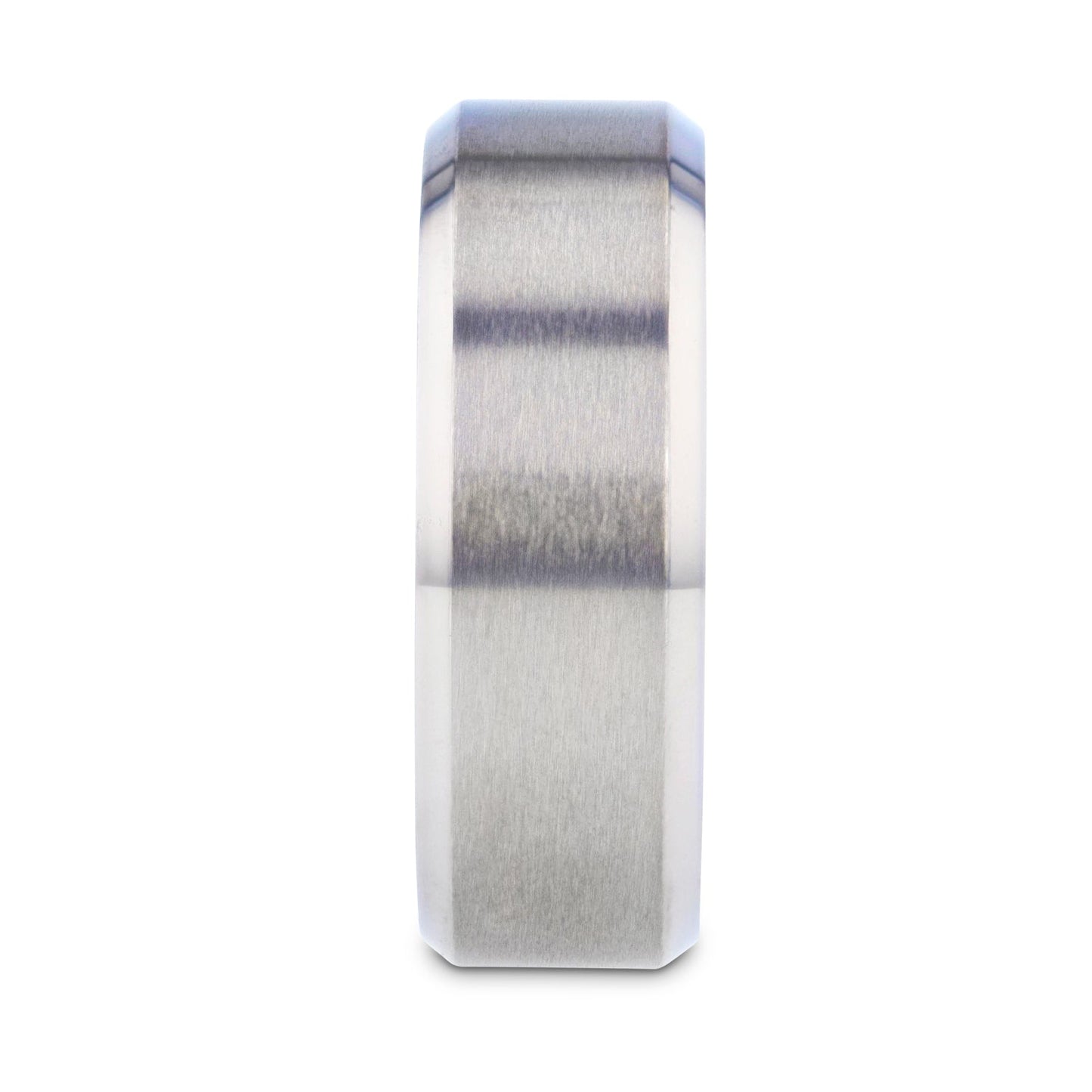 Titanium Men's Wedding Band with Contrasting Blue Interior