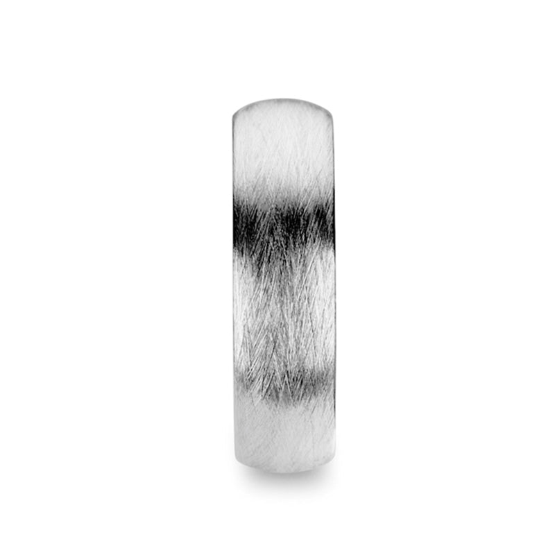 Wire Brushed Tungsten Men's Wedding Band