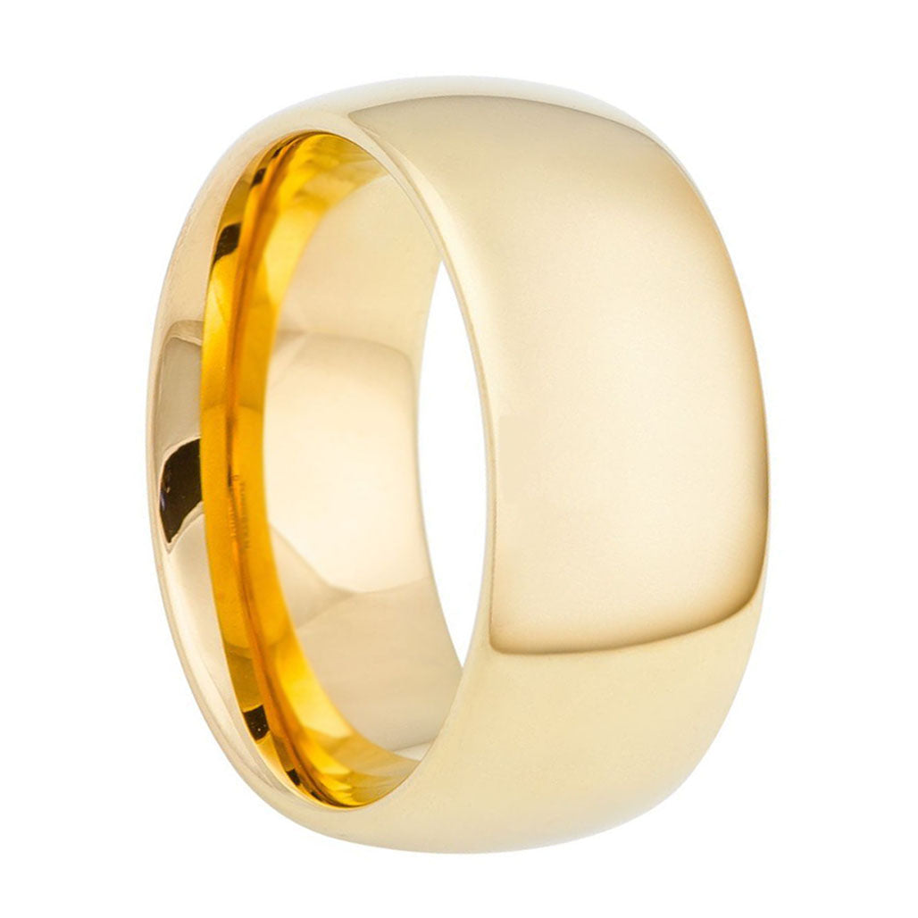 Yellow Gold Tungsten Wedding Band