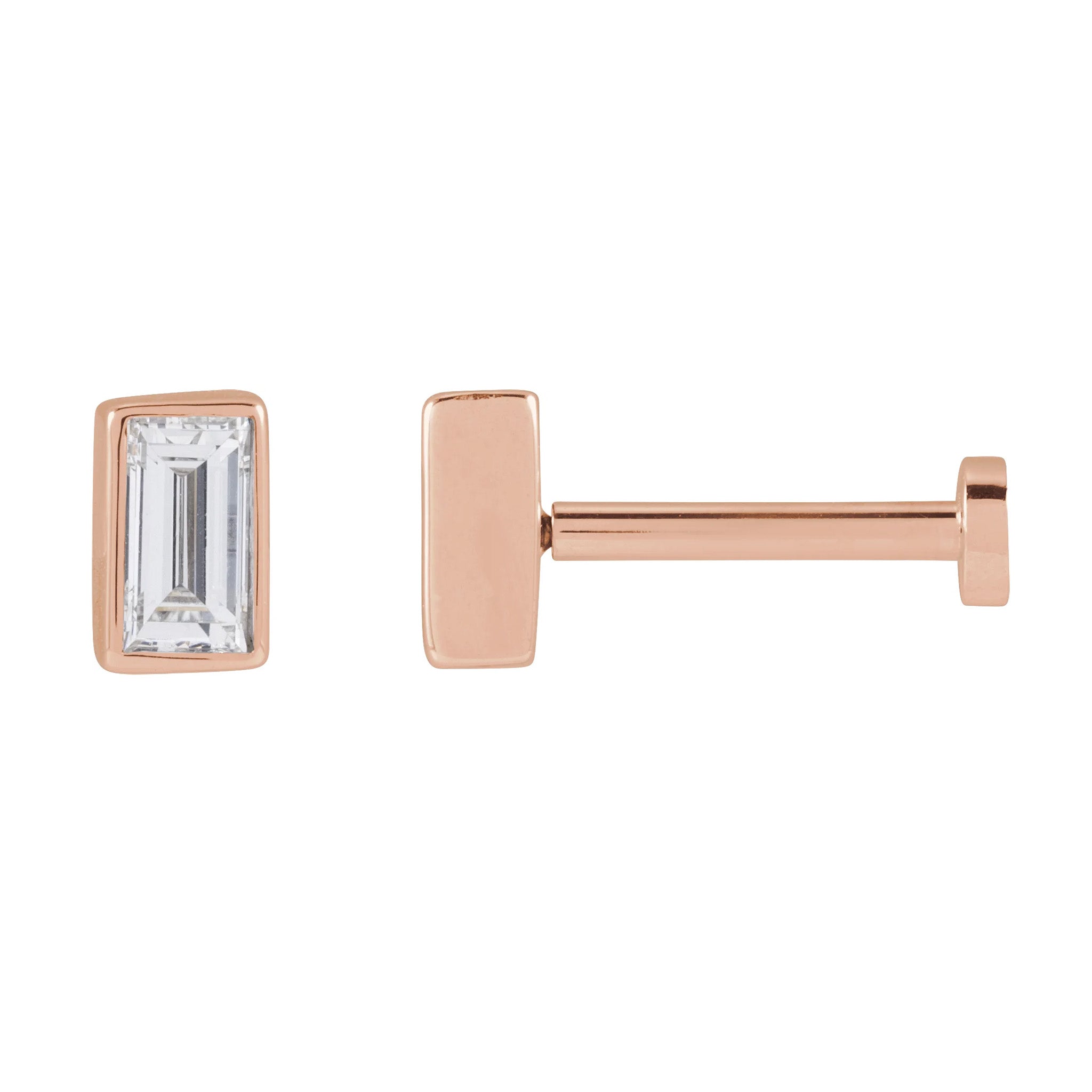 Pink Tourmaline Cartilage Earring | 14k Helix, Tragus, Conch Stud – Two of  Most