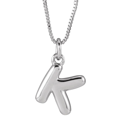 14k Gold Bubble Initial Necklace