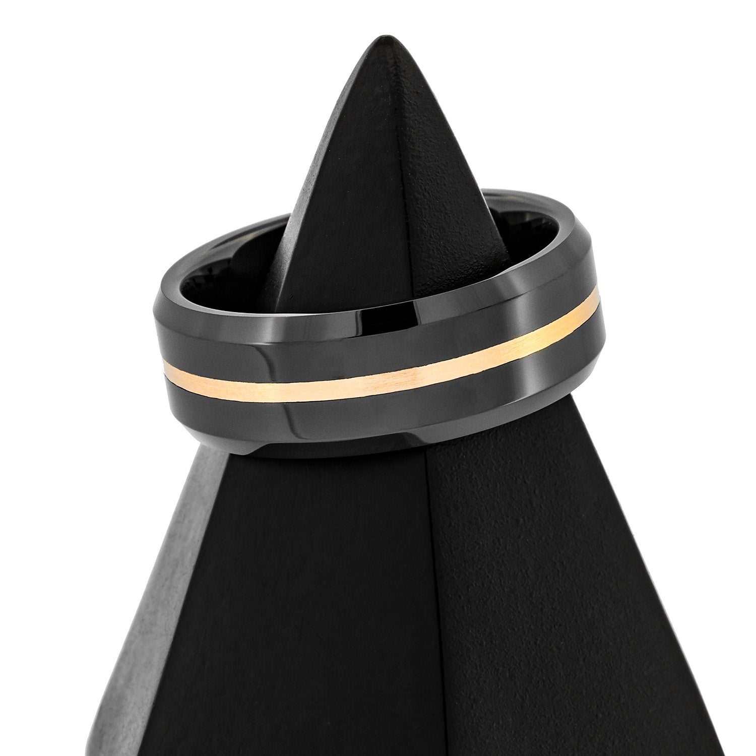 14k Gold Inlay Ceramic Ring | Vansweden Jewelers