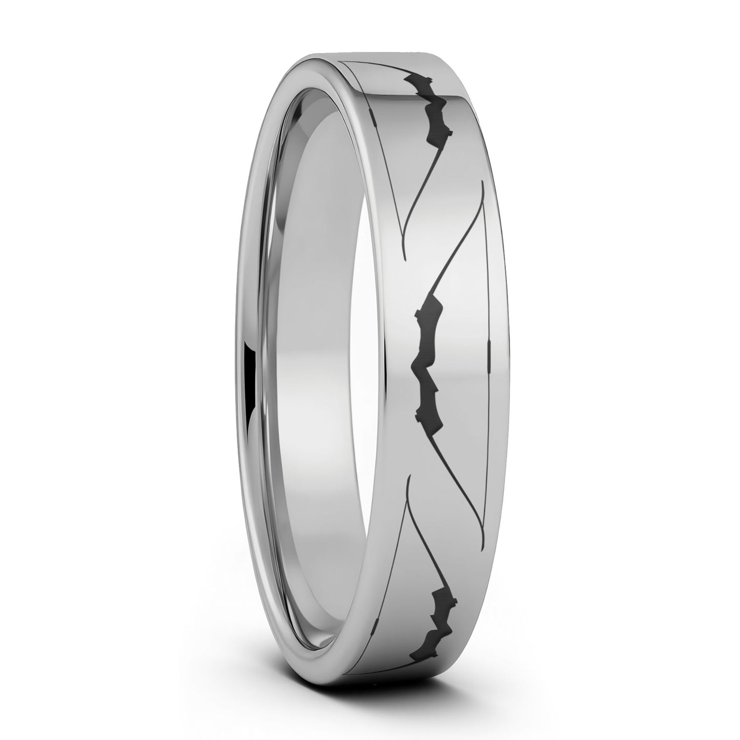 Archery Bow Tungsten Men's Wedding Band