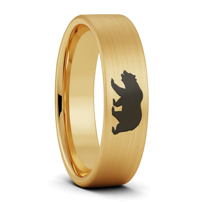 Bear Brushed Tungsten Women's Wedding Band