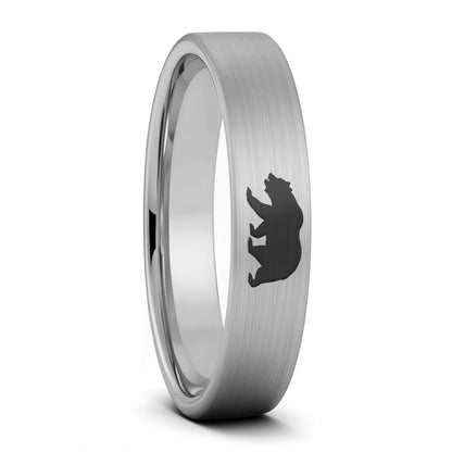 Bear Brushed Tungsten Women's Wedding Band