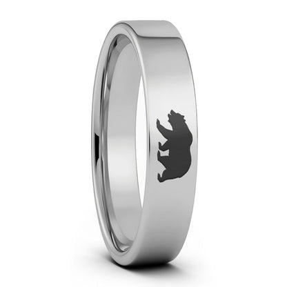 Alliance en tungstène pour hommes, ours