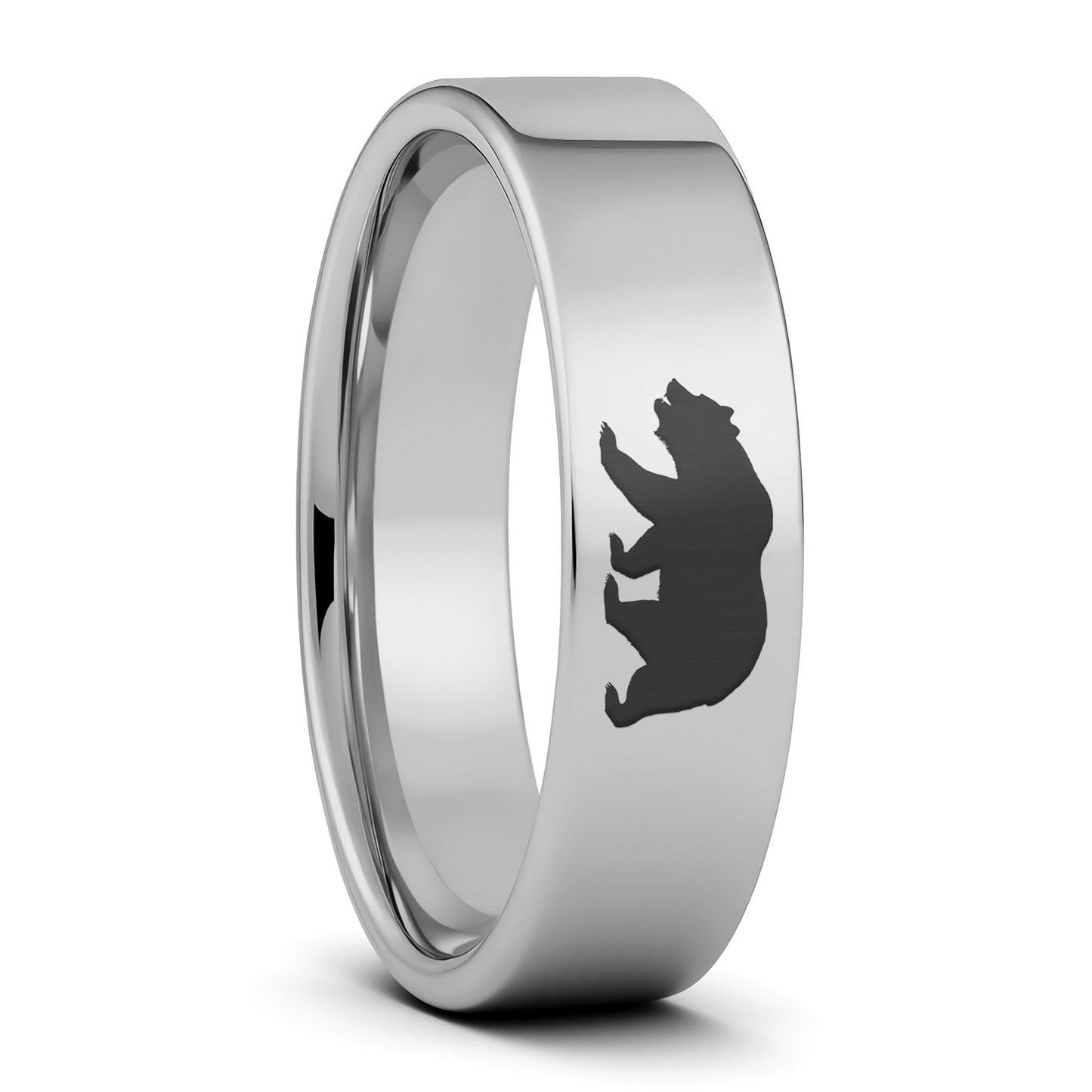 Alliance en tungstène pour hommes, ours