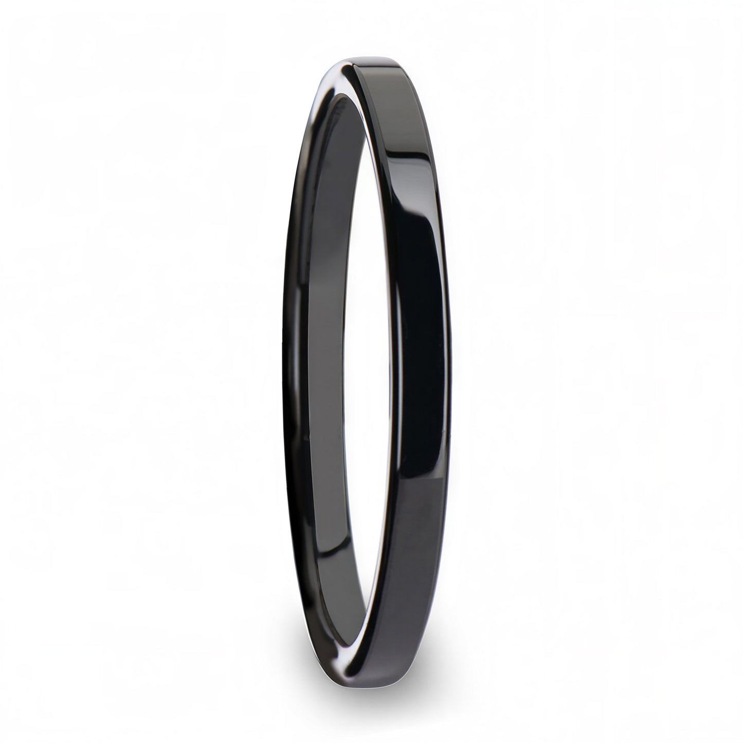 Black Ceramic Women's Wedding Band