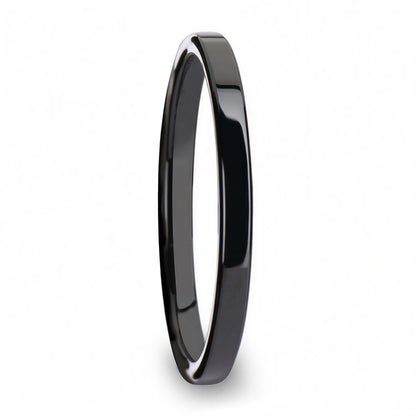 Black Ceramic Women's Wedding Band