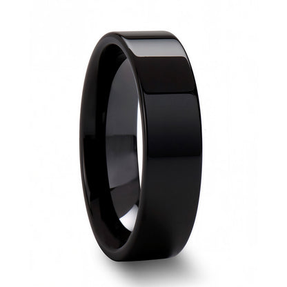 Black Ceramic Women's Wedding Band
