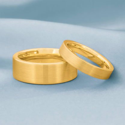 Brushed Gold Tungsten Women's Wedding Band