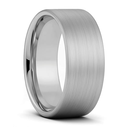 Alliance en tungstène brossé pour homme
