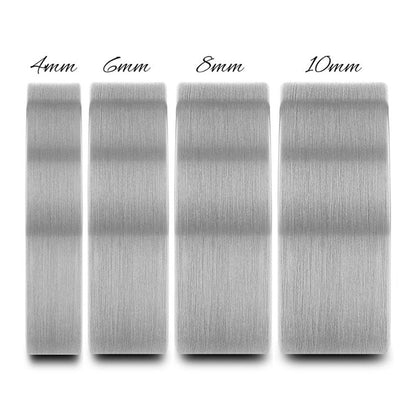 Brushed Tungsten Men's Wedding Band