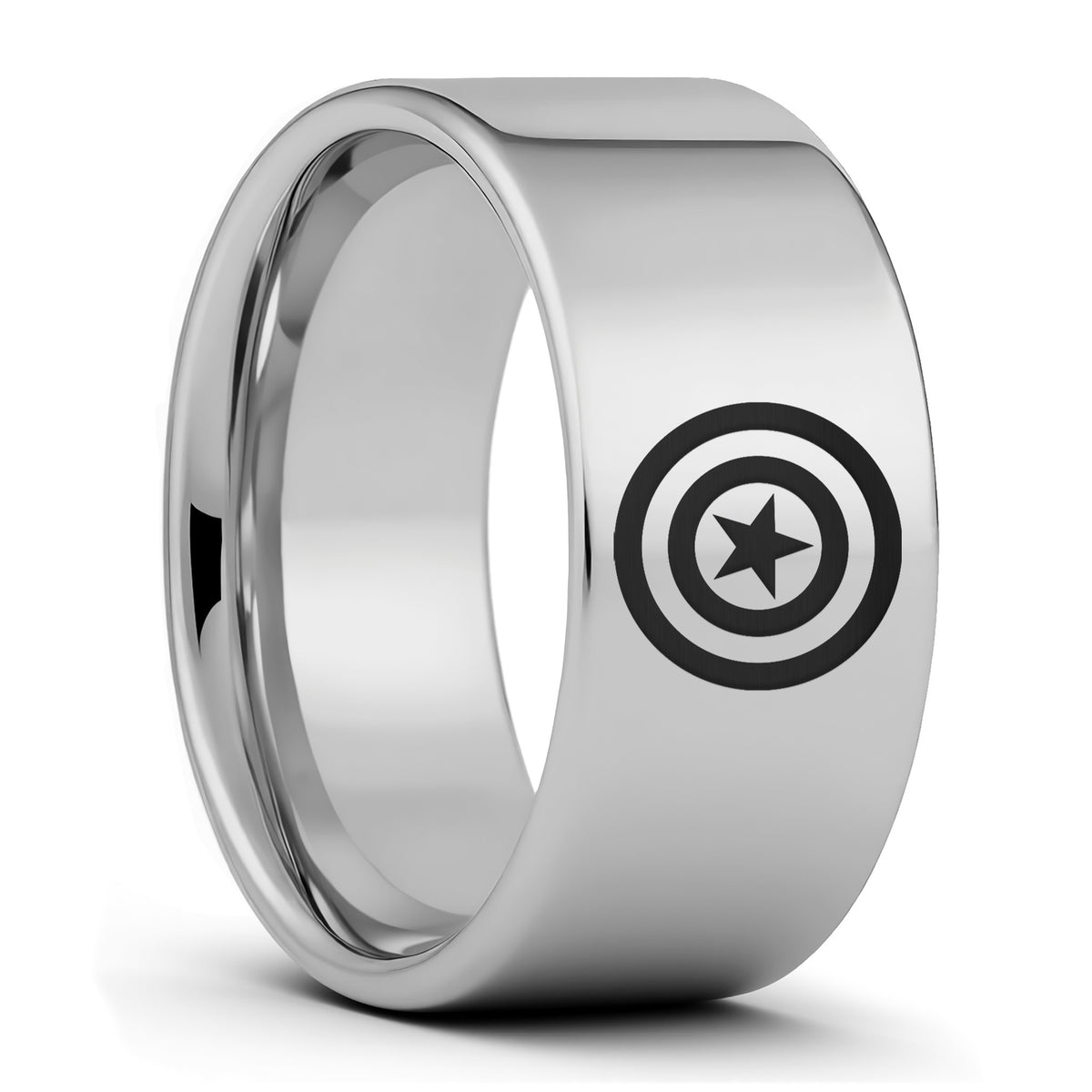 Captain America Shield Tungsten Men's Wedding Band