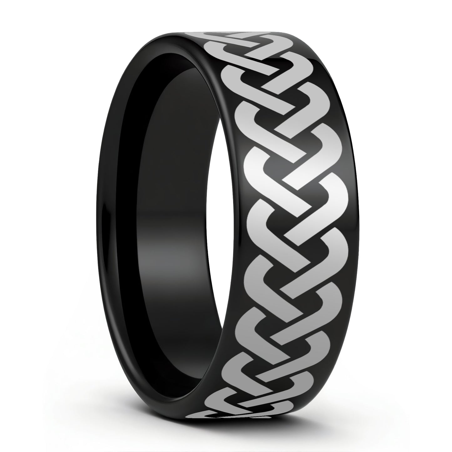 Tungsten Wedding Band with Celtic Design