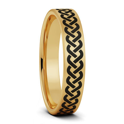 Celtic Braid Brushed Tungsten Wedding Band