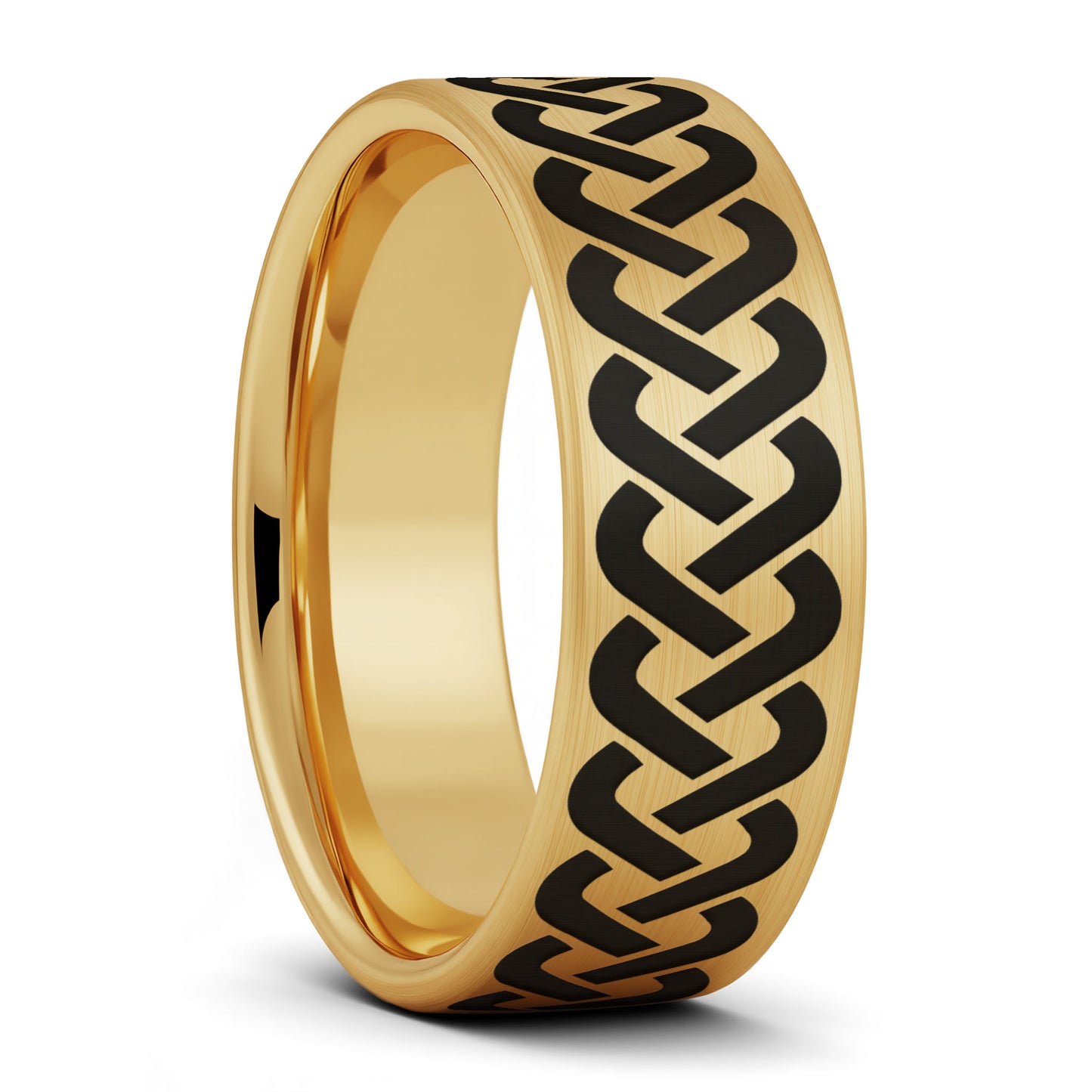 Celtic Braid Brushed Tungsten Wedding Band