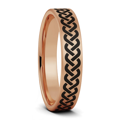 Celtic Braid Brushed Tungsten Wedding Band