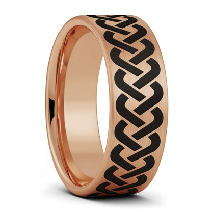 Celtic Braid Brushed Tungsten Wedding Band