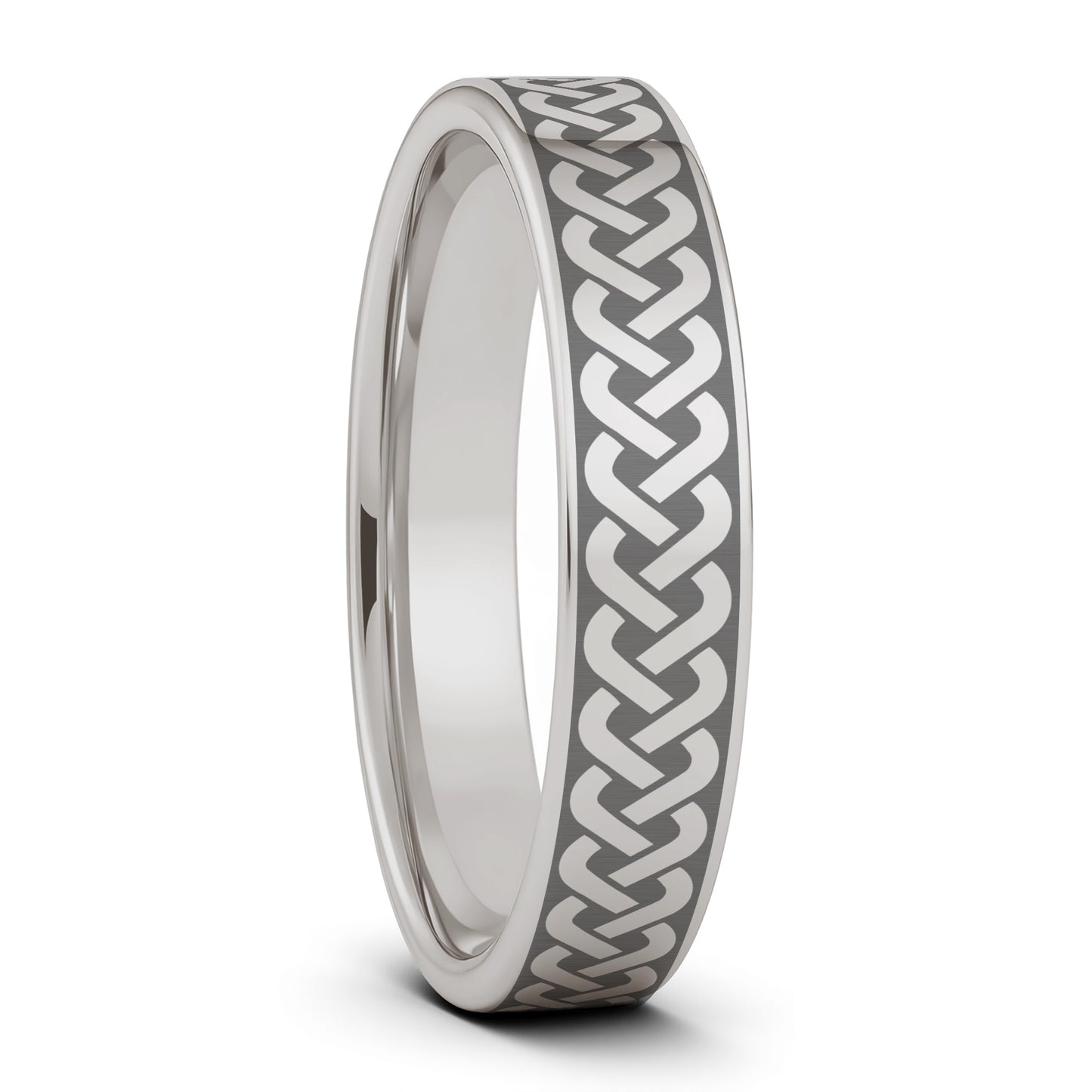 Celtic Braid Titanium Wedding Band
