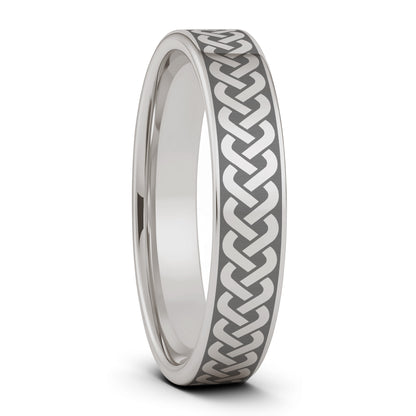 Celtic Braid Titanium Wedding Band