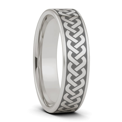 Celtic Braid Titanium Wedding Band