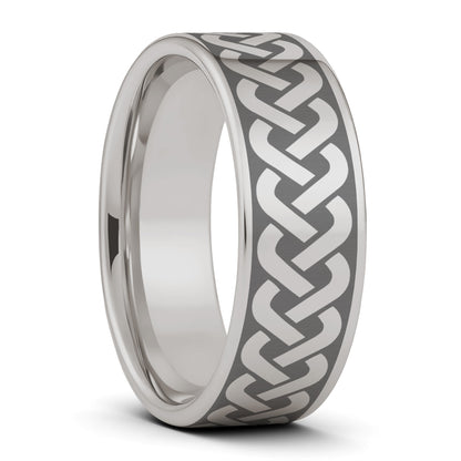 Celtic Braid Titanium Wedding Band