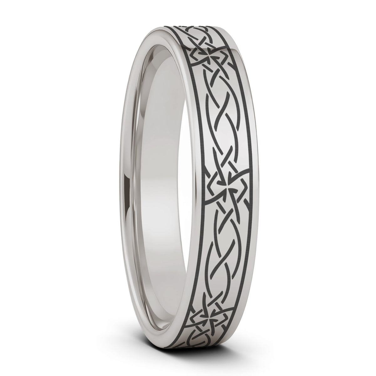 Celtic Cross Knot Titanium Wedding Band