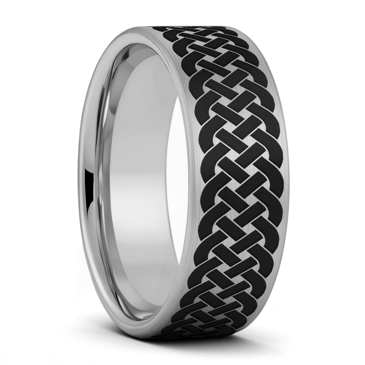 Celtic Sailor's Knot Brushed Tungsten Wedding Band