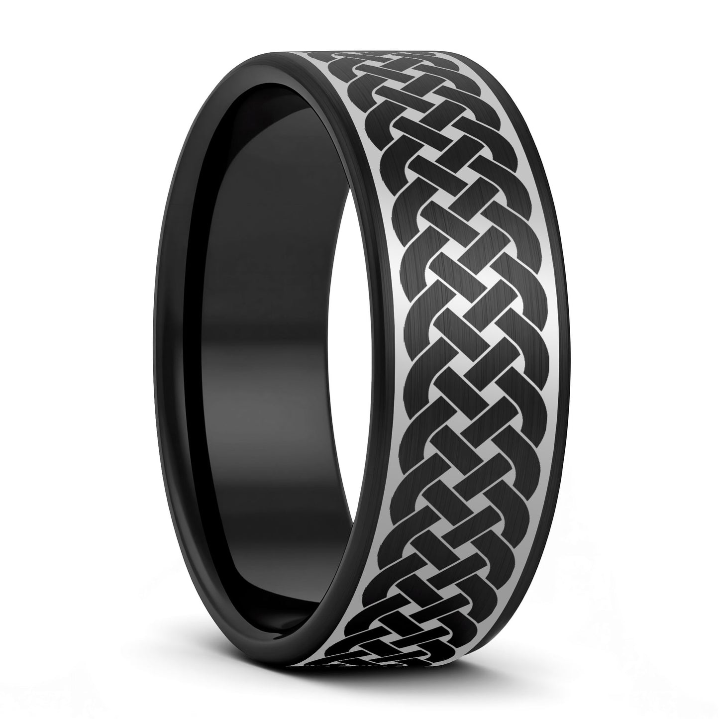 Sailor's Celtic Knot Brushed Tungsten Wedding Band