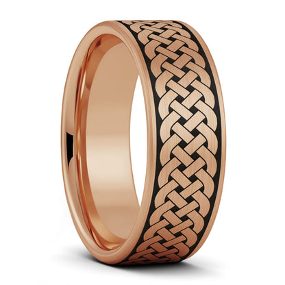 Sailor's Celtic Knot Brushed Tungsten Wedding Band