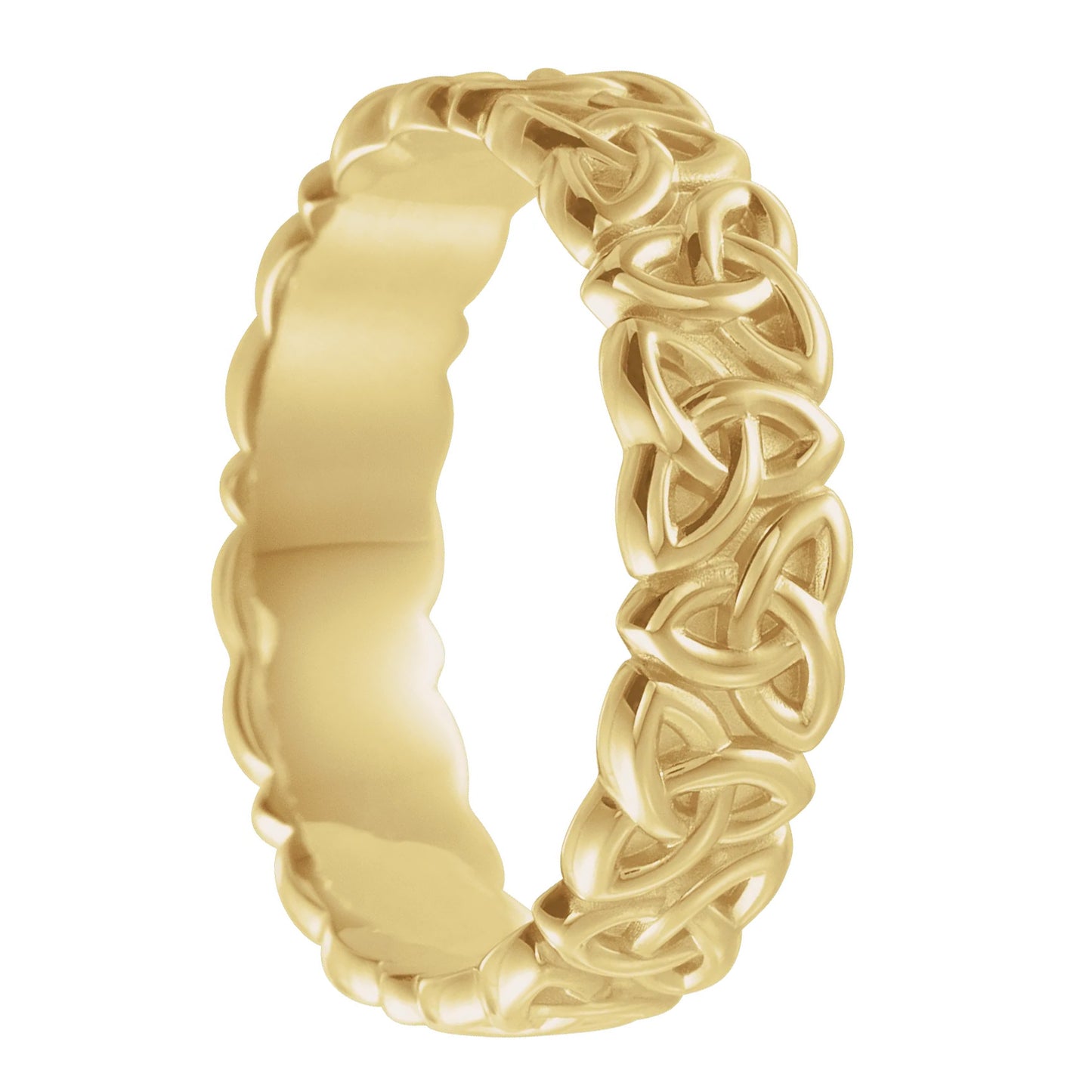 Celtic Trinity 10k Gold Men's Wedding Band