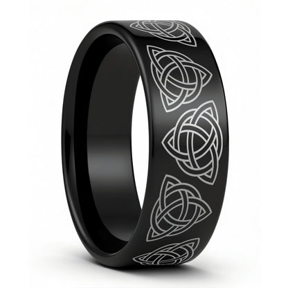 Celtic Trinity Knot Tungsten Women's Wedding Band