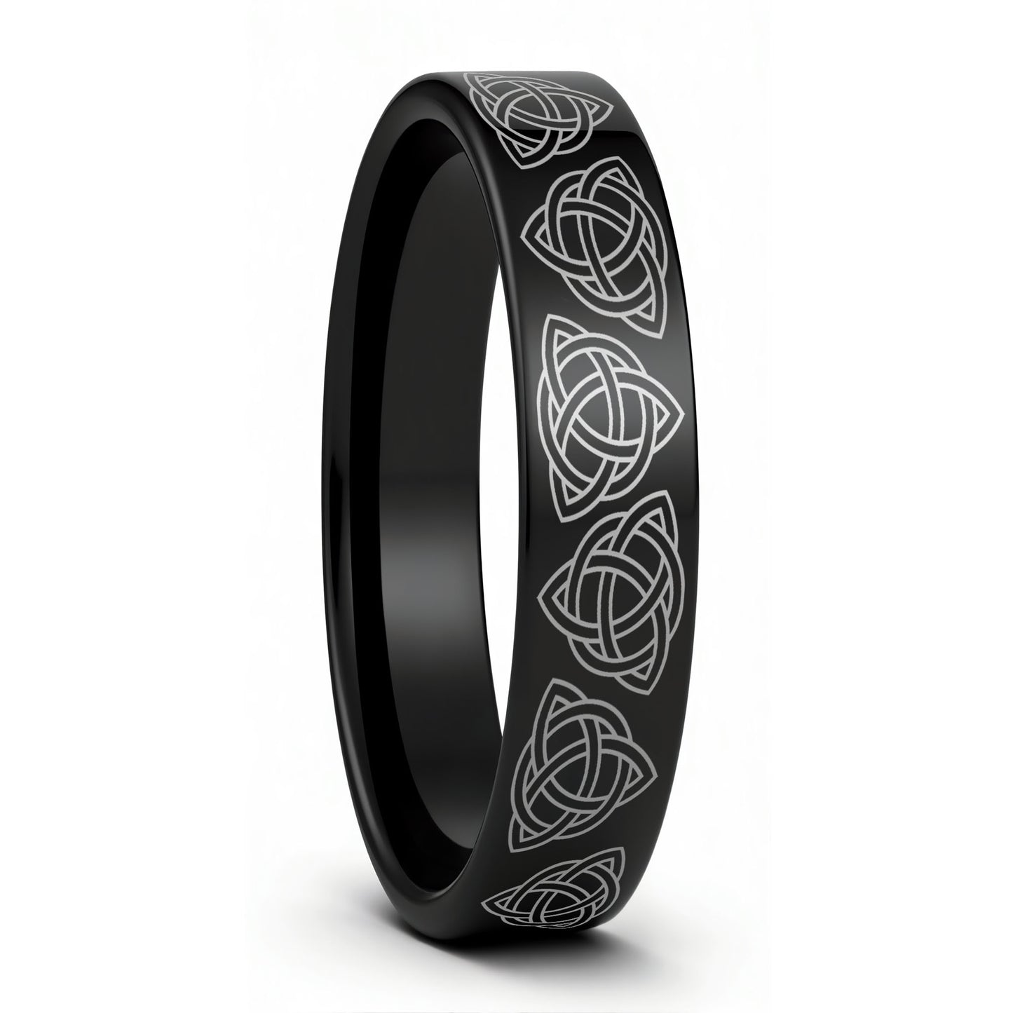 Celtic Trinity Knot Tungsten Women's Wedding Band