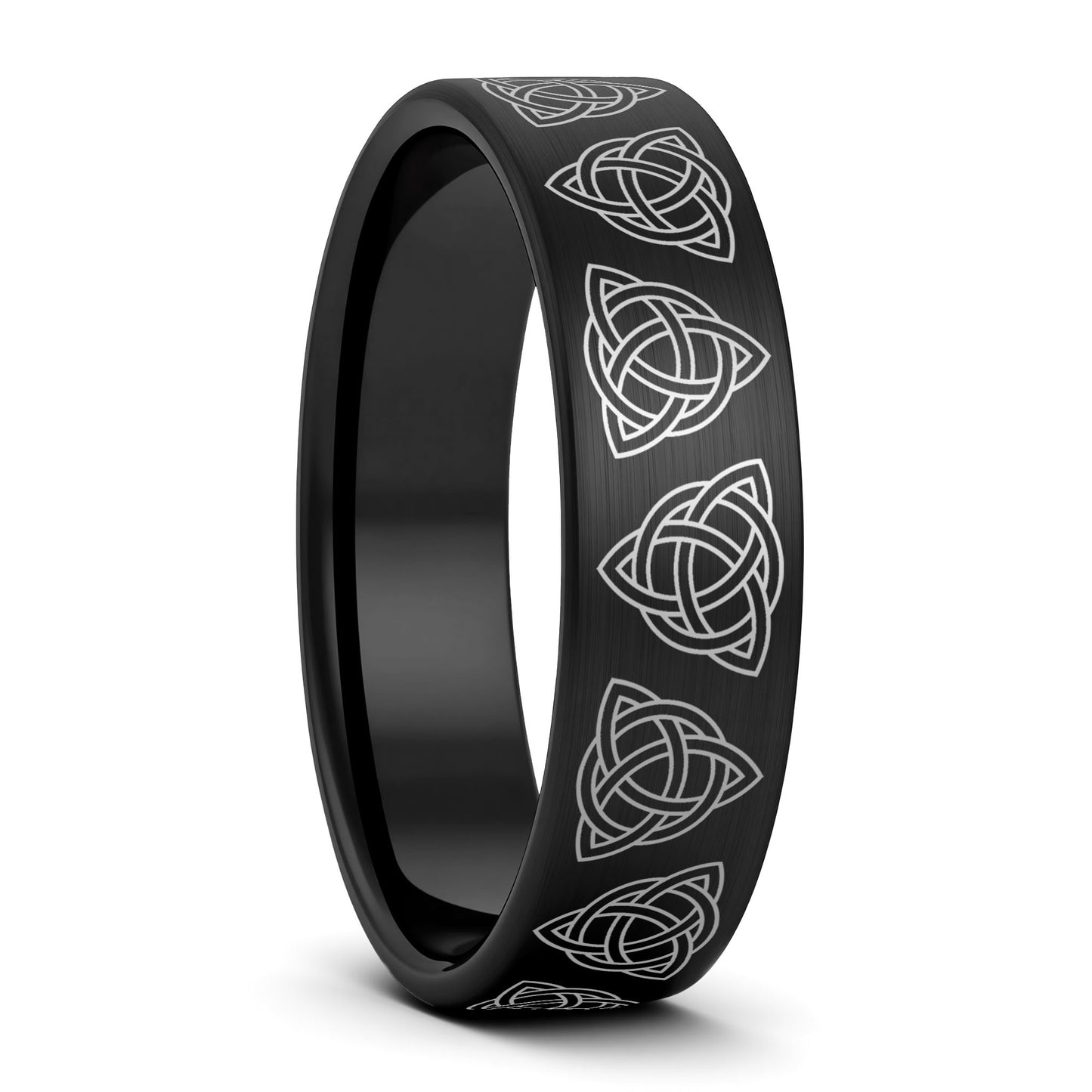 Celtic Trinity Knot Tungsten Women's Wedding Band