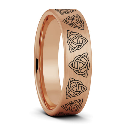 Celtic Trinity Knot Tungsten Women's Wedding Band
