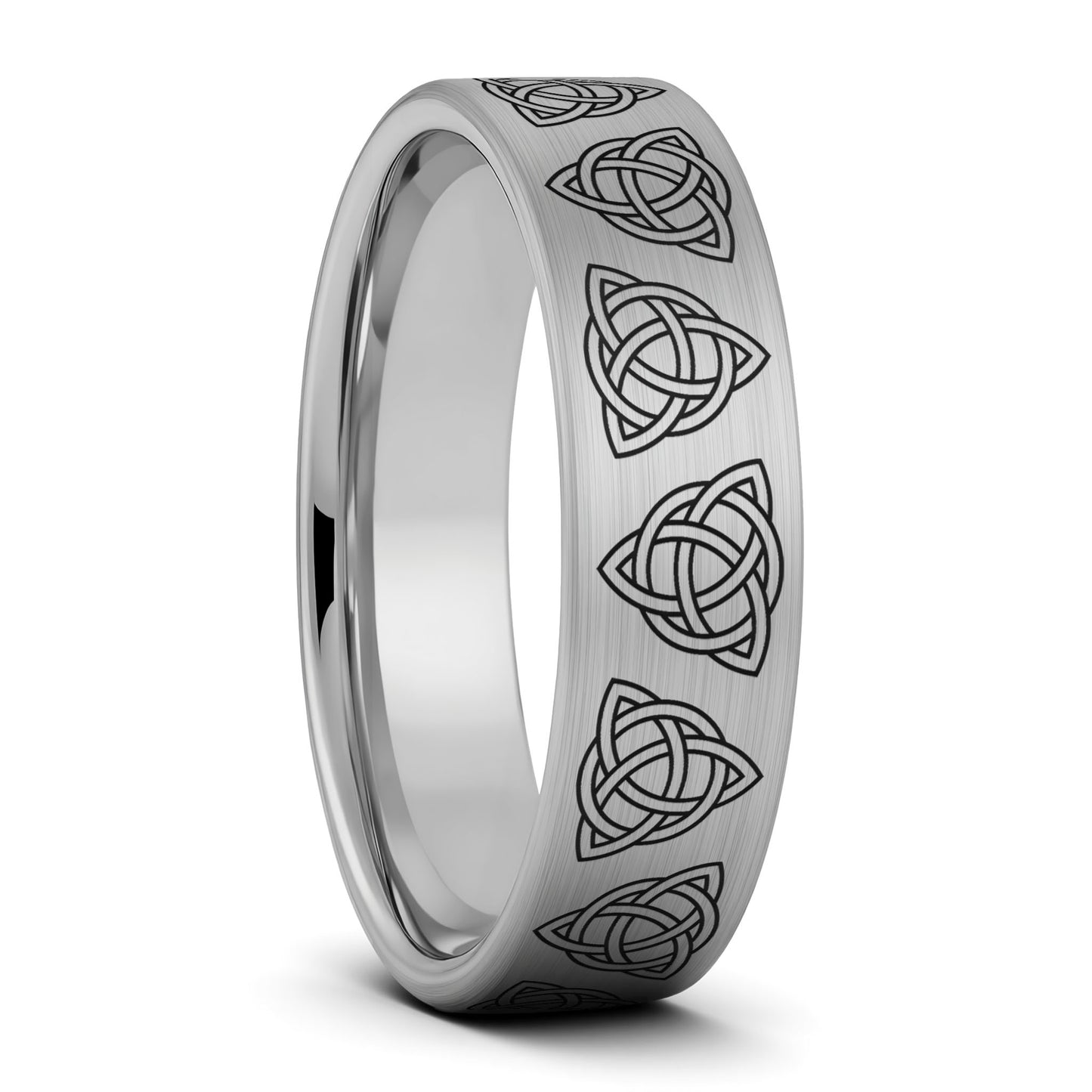 Celtic Trinity Knot Tungsten Women's Wedding Band