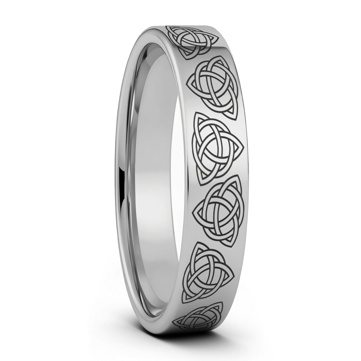 Celtic Trinity Knot Tungsten Women's Wedding Band
