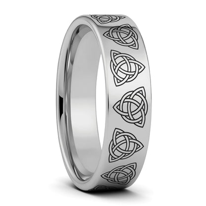 Celtic Trinity Knot Tungsten Women's Wedding Band