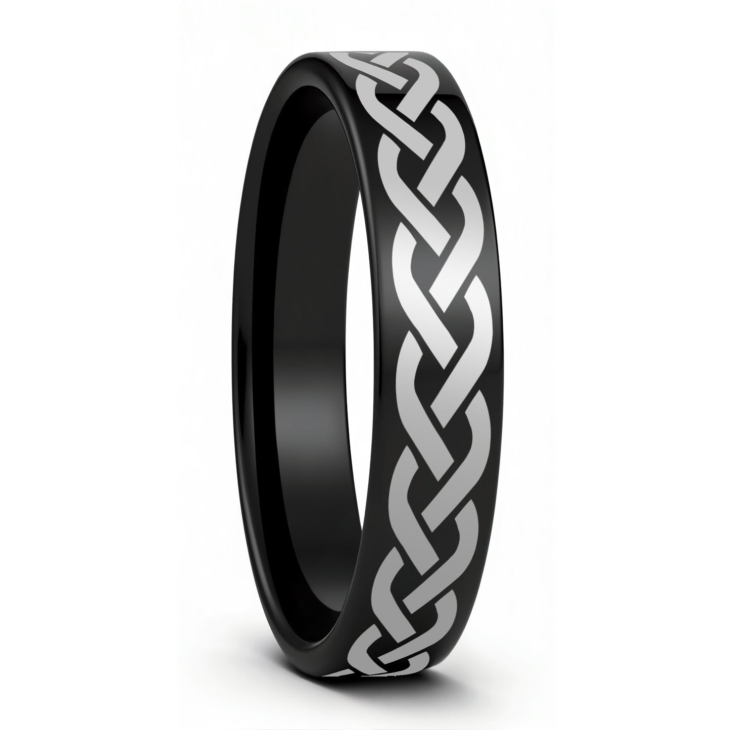 Tungsten Wedding Band with Celtic Design