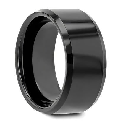 Extra-Wide Classic Black Tungsten Men's Wedding Band