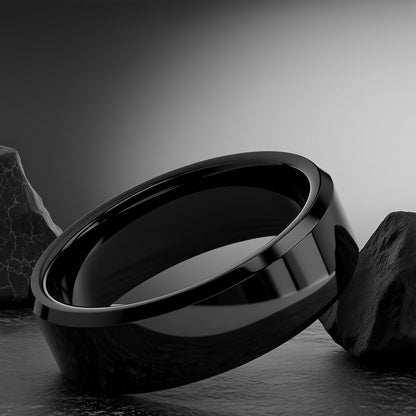 Classic Black Tungsten Men's Wedding Band